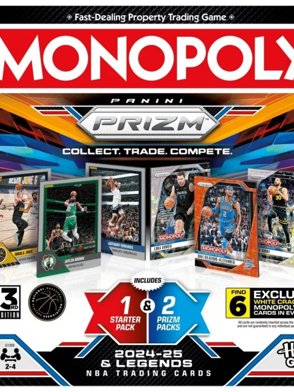 Monopoly Panini Prizm 2024-2025 & Legends NBA Trading Cards